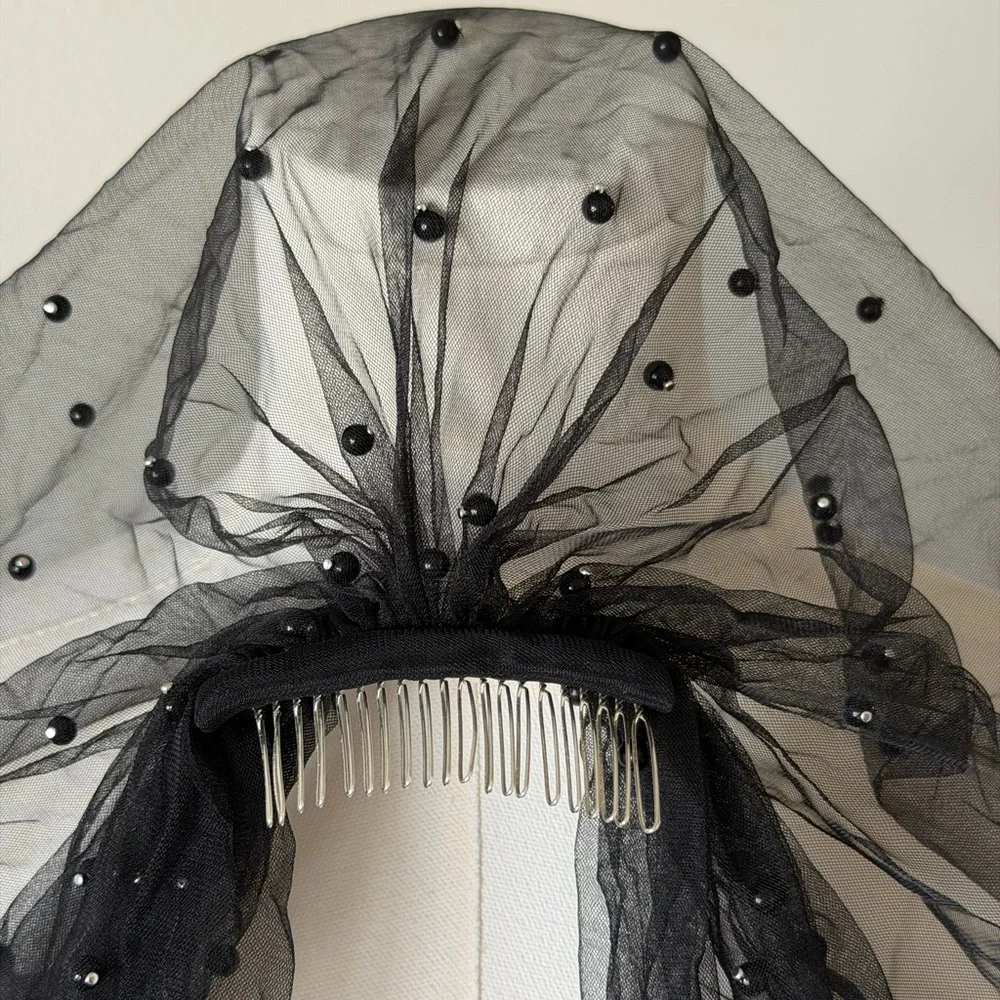 N/A black tulle